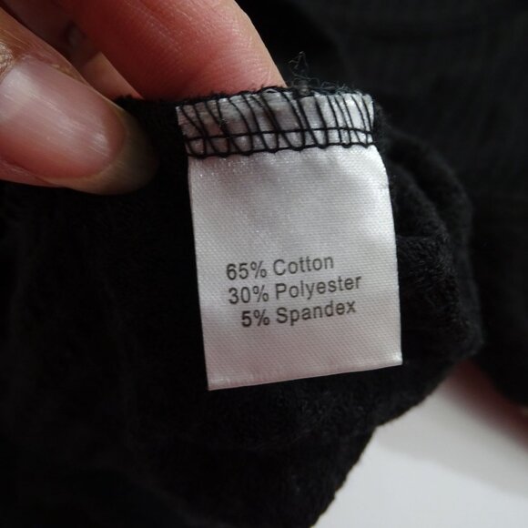 Grace and Emma Women Black Long Sleeve Leopard Print Balloon Sleeve Top Size M - Picture 6 of 11